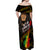 Legend Bob Get Up Stand Up Off Shoulder Maxi Dress Reggae Multicolored - Wonder Print Shop