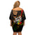 Legend Bob Get Up Stand Up Off Shoulder Short Dress Reggae Multicolored - Wonder Print Shop