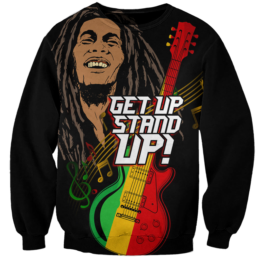 Legend Bob Get Up Stand Up Sweatshirt Reggae Multicolored - Wonder Print Shop