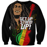 Legend Bob Get Up Stand Up Sweatshirt Reggae Multicolored - Wonder Print Shop