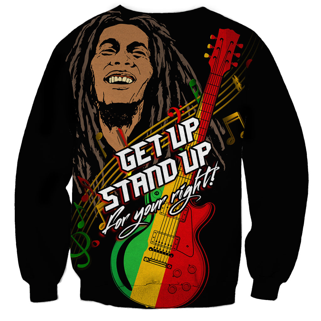 Legend Bob Get Up Stand Up Sweatshirt Reggae Multicolored - Wonder Print Shop