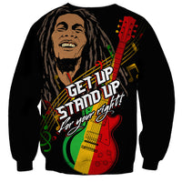 Legend Bob Get Up Stand Up Sweatshirt Reggae Multicolored - Wonder Print Shop