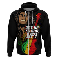 Legend Bob Get Up Stand Up Zip Hoodie Reggae Multicolored - Wonder Print Shop