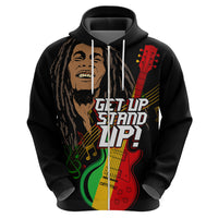 Legend Bob Get Up Stand Up Zip Hoodie Reggae Multicolored - Wonder Print Shop