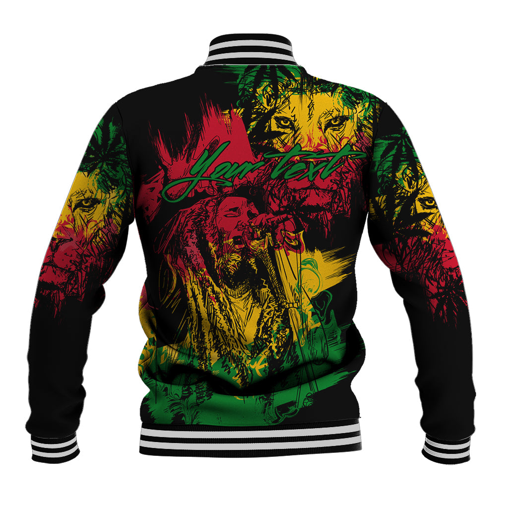 Rastafarian Lion Legend Bob Baseball Jacket Reggae Festival Sketch Portrait LT9 - Wonder Print Shop