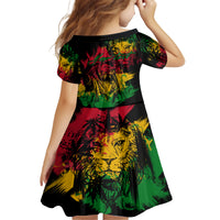Rastafarian Lion Legend Bob Family Matching Off Shoulder Long Sleeve Dress and Hawaiian Shirt Reggae Festival Sketch Portrait - Wonder Print Shop