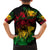 Rastafarian Lion Legend Bob Family Matching Off Shoulder Short Dress and Hawaiian Shirt Reggae Festival Sketch Portrait LT9 - Wonder Print Shop