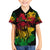 Rastafarian Lion Legend Bob Family Matching Off Shoulder Short Dress and Hawaiian Shirt Reggae Festival Sketch Portrait LT9 - Wonder Print Shop