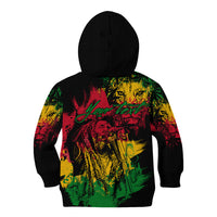 Rastafarian Lion Legend Bob Kid Hoodie Reggae Festival Sketch Portrait - Wonder Print Shop
