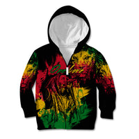Rastafarian Lion Legend Bob Kid Hoodie Reggae Festival Sketch Portrait - Wonder Print Shop