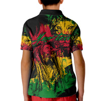 Rastafarian Lion Legend Bob Kid Polo Shirt Reggae Festival Sketch Portrait - Wonder Print Shop