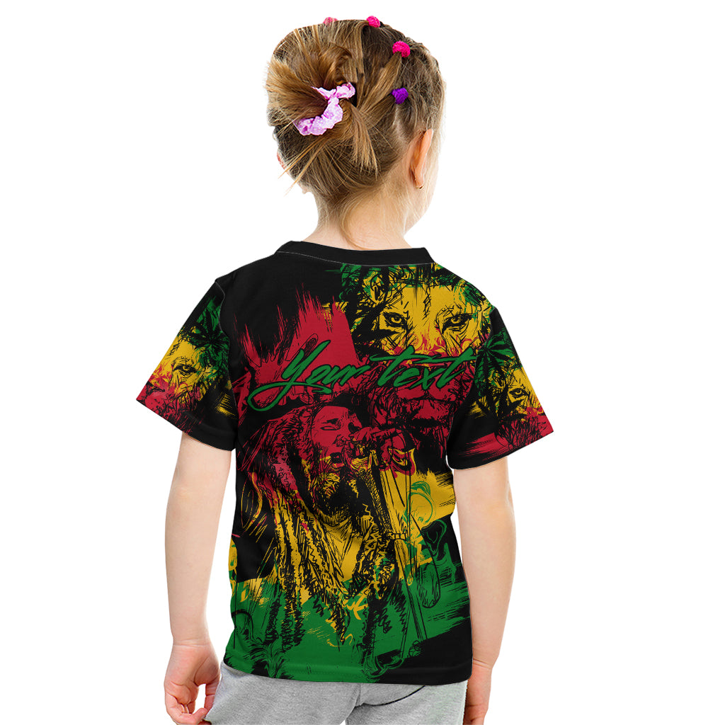 Rastafarian Lion Legend Bob Kid T Shirt Reggae Festival Sketch Portrait - Wonder Print Shop