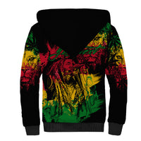 Rastafarian Lion Legend Bob Sherpa Hoodie Reggae Festival Sketch Portrait - Wonder Print Shop