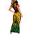 Rastafarian Lion Legend Bob Short Sleeve Bodycon Dress Reggae Festival Sketch Portrait - Wonder Print Shop