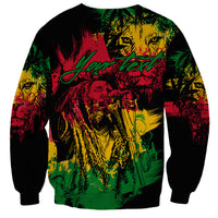 Rastafarian Lion Legend Bob Sweatshirt Reggae Festival Sketch Portrait - Wonder Print Shop
