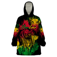 Rastafarian Lion Legend Bob Wearable Blanket Hoodie Reggae Festival Sketch Portrait - Wonder Print Shop