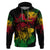 Rastafarian Lion Legend Bob Zip Hoodie Reggae Festival Sketch Portrait - Wonder Print Shop