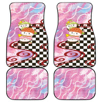 Personalized Japanese Kawaii Sushi Roll Car Mats Wagara Palaka Pattern