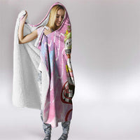 Personalized Japanese Kawaii Sushi Roll Hooded Blanket Wagara Palaka Pattern