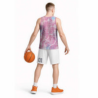 Japanese Koi Fish Basketball Jersey Pink Wagara Palaka Honohono Pikake Lei