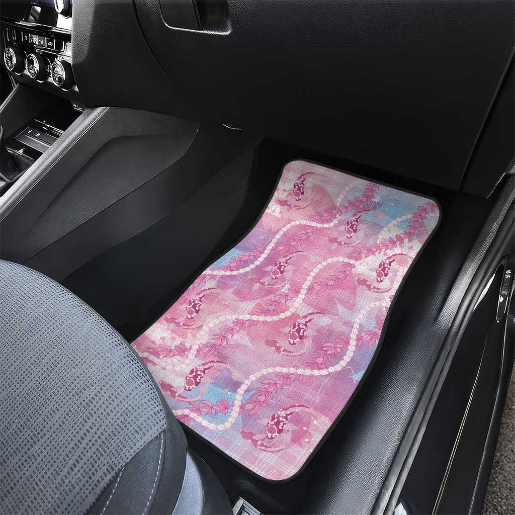 Japanese Koi Fish Car Mats Pink Wagara Palaka Honohono Pikake Lei