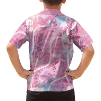 Japanese Koi Fish Hawaiian Shirt Pink Wagara Palaka Honohono Pikake Lei
