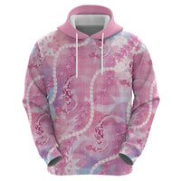 Japanese Koi Fish Hoodie Pink Wagara Palaka Honohono Pikake Lei