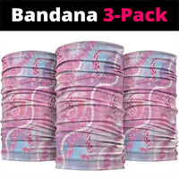 Japanese Koi Fish Neck Gaiter Pink Wagara Palaka Honohono Pikake Lei