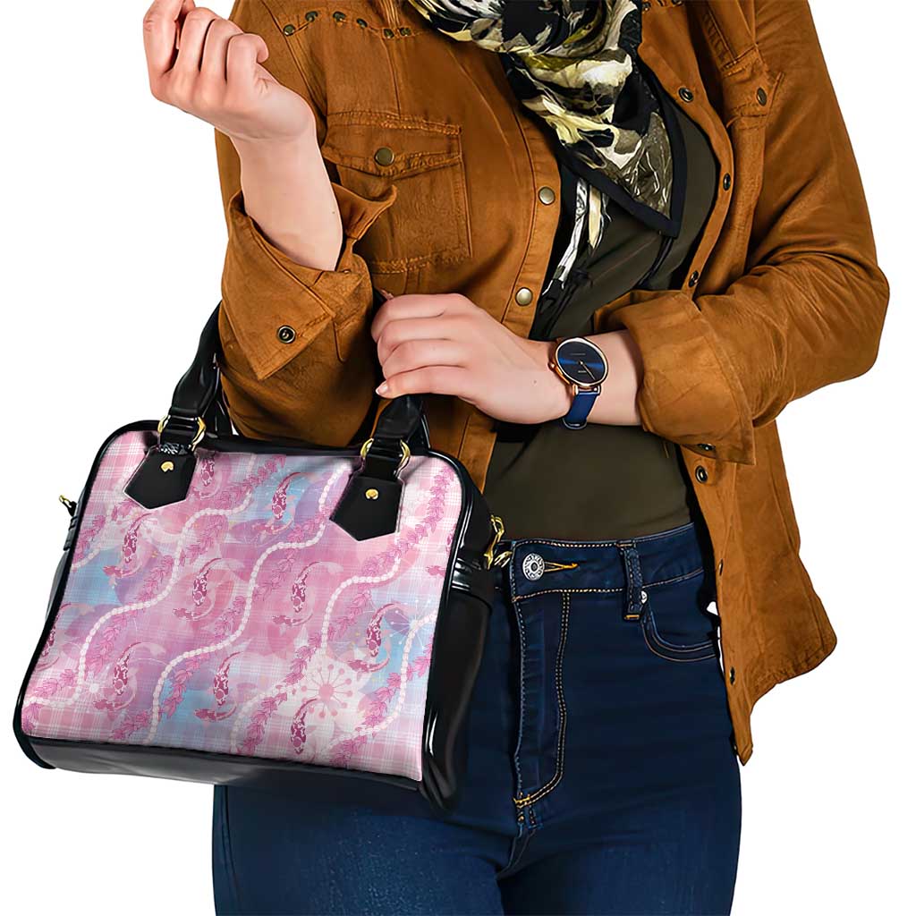 Japanese Koi Fish Shoulder Handbag Pink Wagara Palaka Honohono Pikake Lei