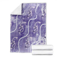Japanese Koi Fish Blanket Purple Wagara Palaka Honohono Pikake Lei