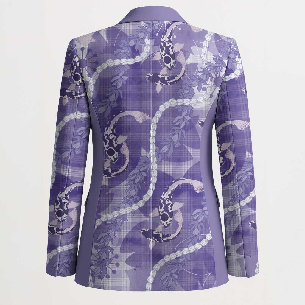 Japanese Koi Fish Blazer Purple Wagara Palaka Honohono Pikake Lei