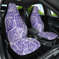 Japanese Koi Fish Car Seat Cover Purple Wagara Palaka Honohono Pikake Lei