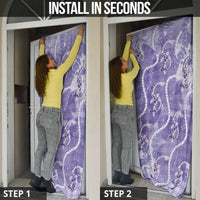 Japanese Koi Fish Door Cover Purple Wagara Palaka Honohono Pikake Lei