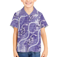 Japanese Koi Fish Family Matching Summer Maxi Dress and Hawaiian Shirt Purple Wagara Palaka Honohono Pikake Lei