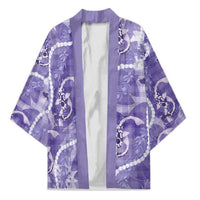Japanese Koi Fish Kimono Purple Wagara Palaka Honohono Pikake Lei