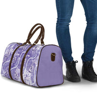 Japanese Koi Fish Travel Bag Purple Wagara Palaka Honohono Pikake Lei