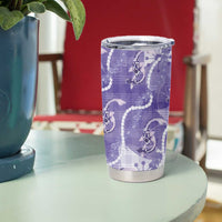 Japanese Koi Fish Tumbler Cup Purple Wagara Palaka Honohono Pikake Lei
