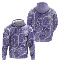 Japanese Koi Fish Zip Hoodie Purple Wagara Palaka Honohono Pikake Lei