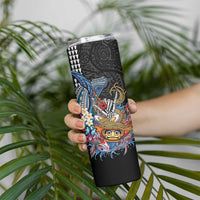 Personalized Japanese Koi Fish Ramen Skinny Tumbler Aloha Shark Kakau Pattern