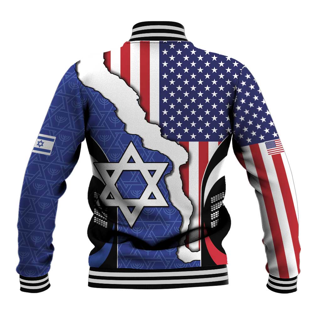 USA Israel Baseball Jacket Stars of David Sporty Style
