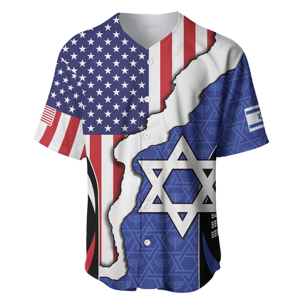 USA Israel Baseball Jersey Stars of David Sporty Style