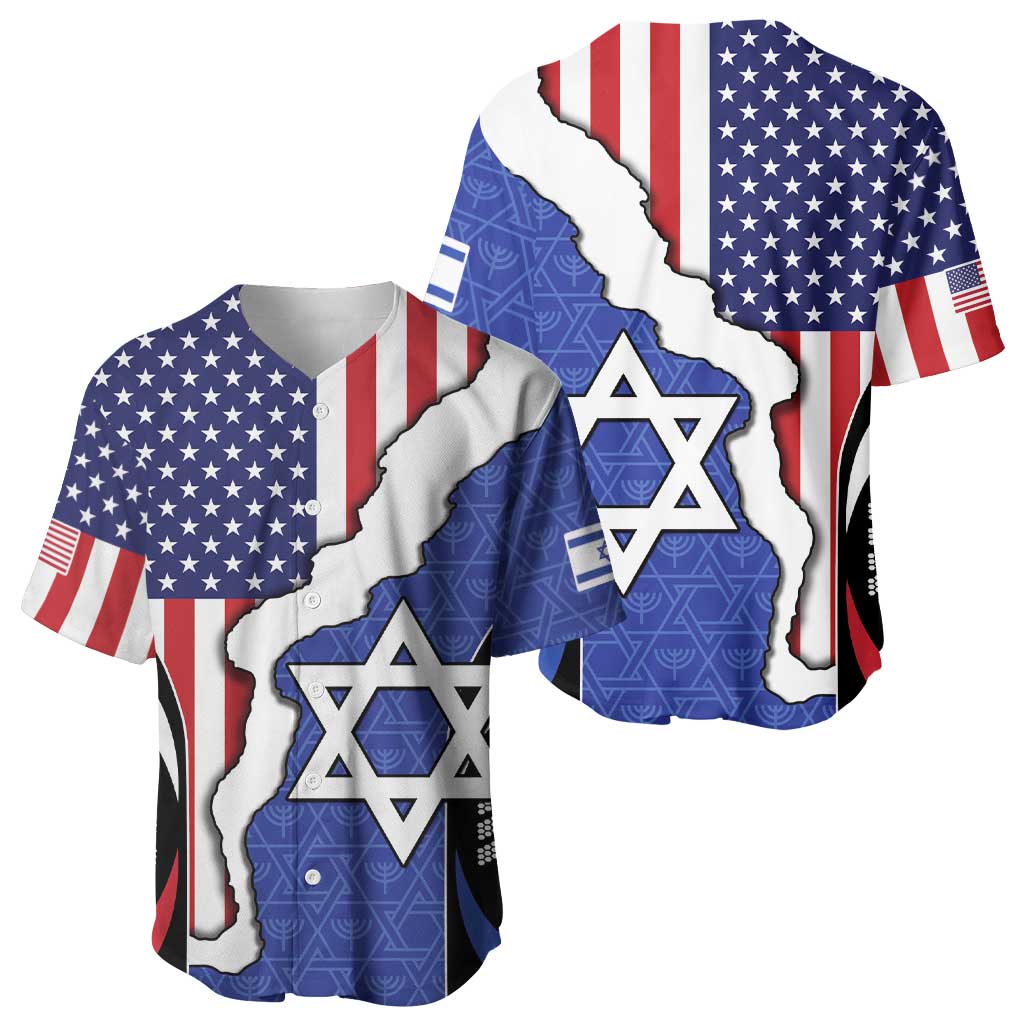 USA Israel Baseball Jersey Stars of David Sporty Style