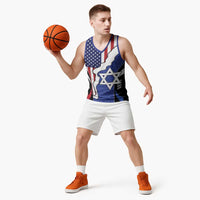 USA Israel Basketball Jersey Stars of David Sporty Style