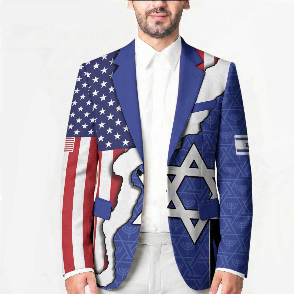 USA Israel Blazer Stars of David Sporty Style