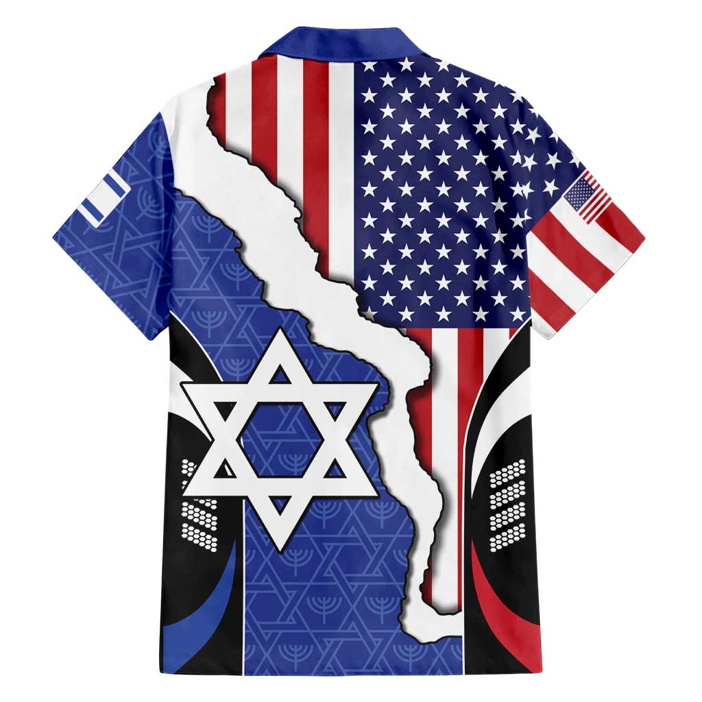 USA Israel Hawaiian Shirt Stars of David Sporty Style