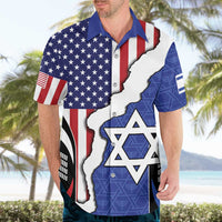 USA Israel Hawaiian Shirt Stars of David Sporty Style
