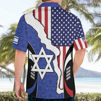 USA Israel Hawaiian Shirt Stars of David Sporty Style