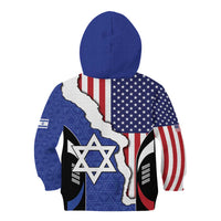 USA Israel Kid Hoodie Stars of David Sporty Style