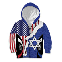 USA Israel Kid Hoodie Stars of David Sporty Style