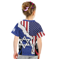 USA Israel Kid T Shirt Stars of David Sporty Style